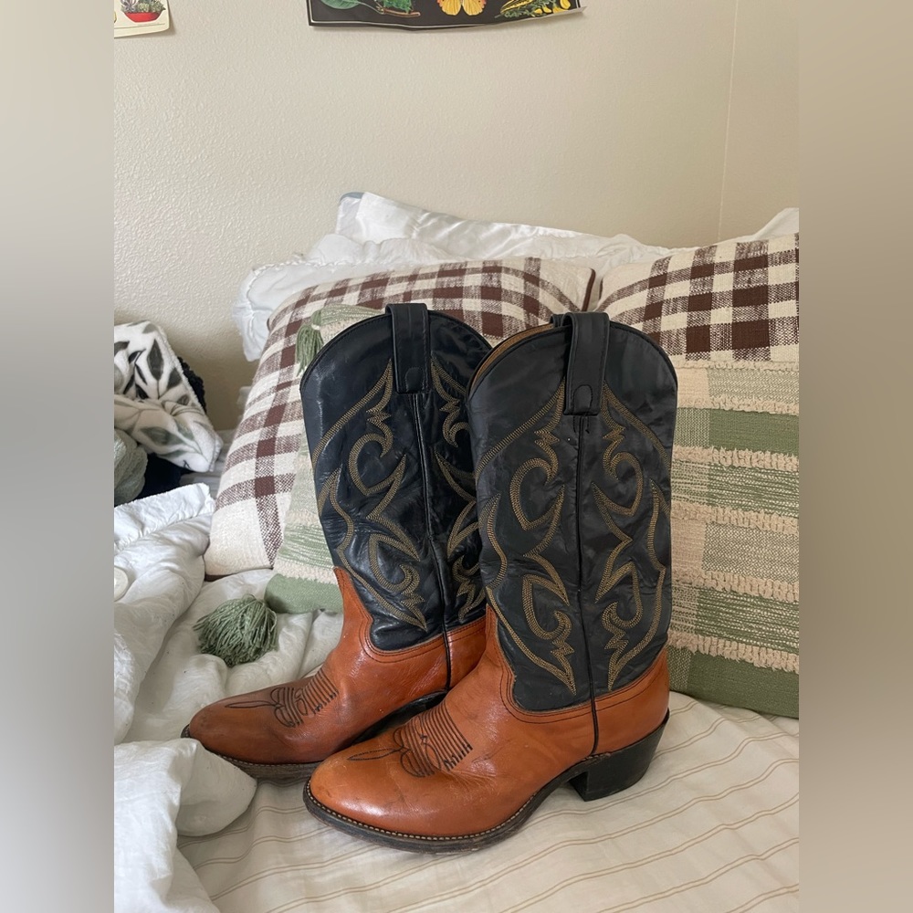 Navy Cowboy Boots